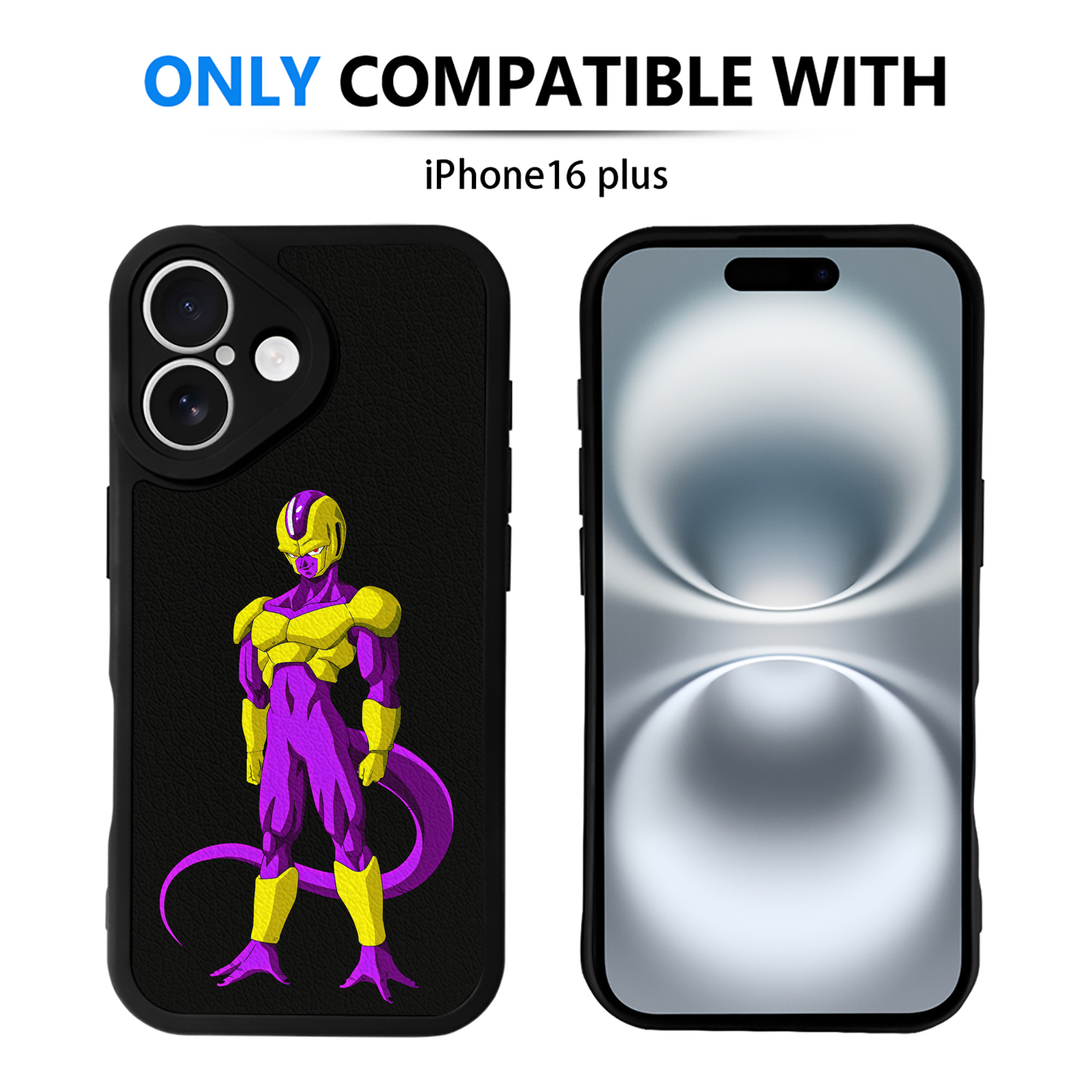 （画像用） ドラゴンボール フリーザ DRAGON BALL Frieza 【iPhone 16シリーズ対応】シリコンスマホケース（レザー調） 材質：シリコン
